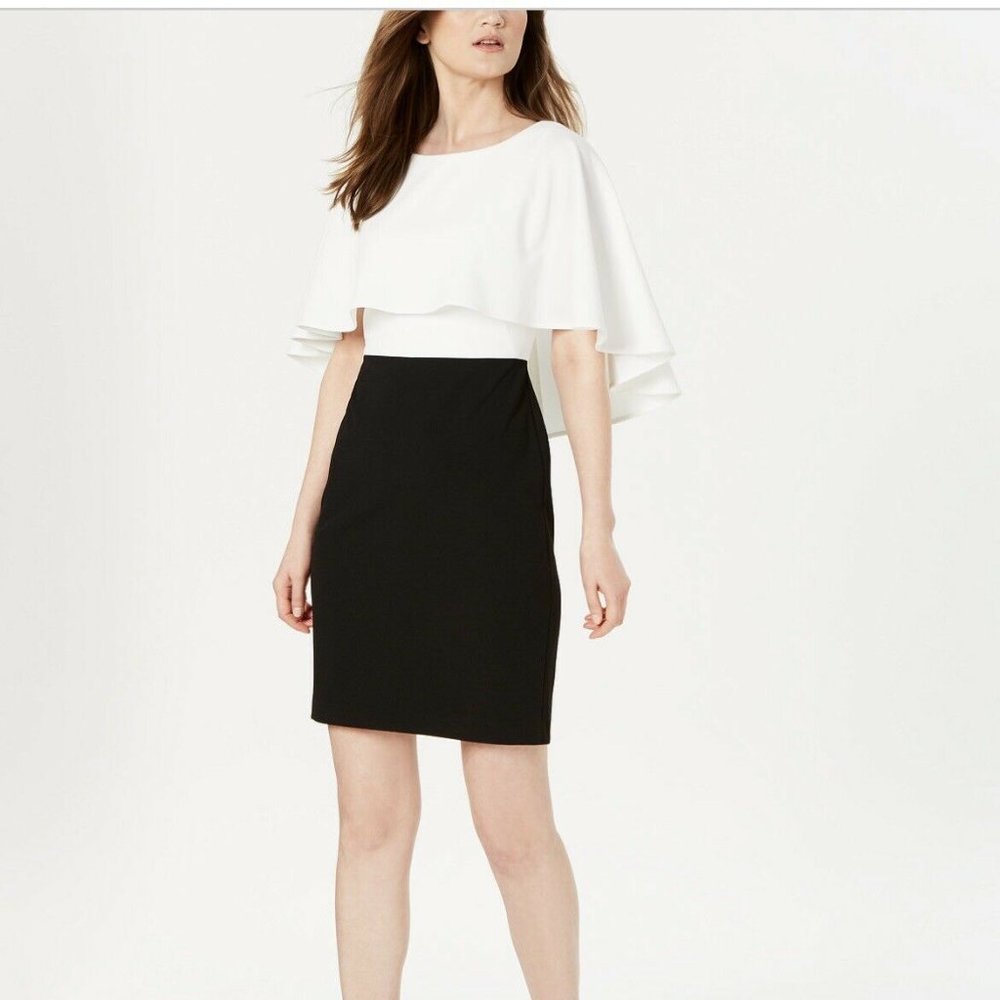 Calvin Klein Colorblocked Popover Dress - Sz 10